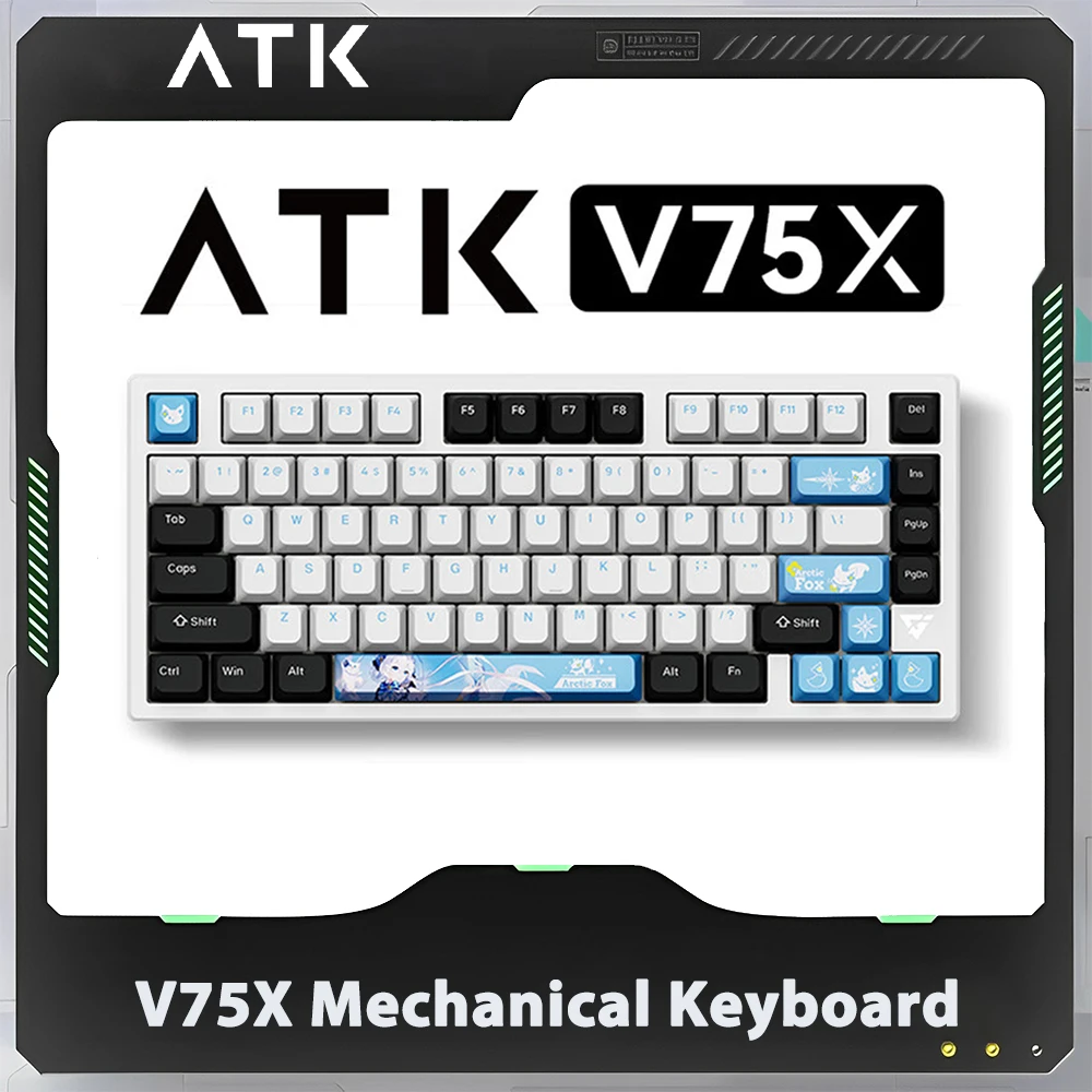 

ATK VXE V75X Mechanical Keyboard Aluminium Alloy SMART SPEED X Low Delay Three Mode Gaming Keyboard RGB Hot Swap Pc Gamer Office