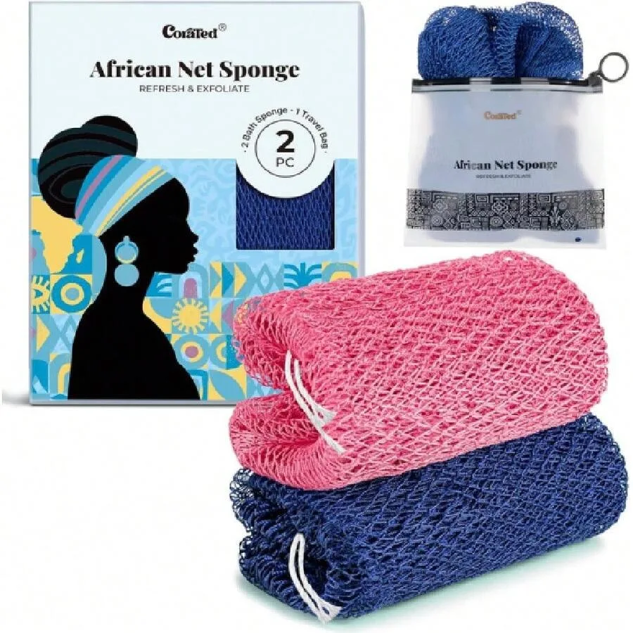 

【New style】African Net Sponge Authentic, Shower Loofah Exfoliating Bath Sponge, Body Scrubber For Women Anen Daily Use Body Car