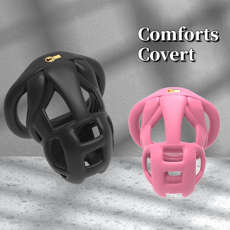 Higher Quality Male Chastity Cage Sex Toys Sissy Femboy Beginner Cobra Chastity Devices with 4 Size Cock Rings Sex Toys for Man