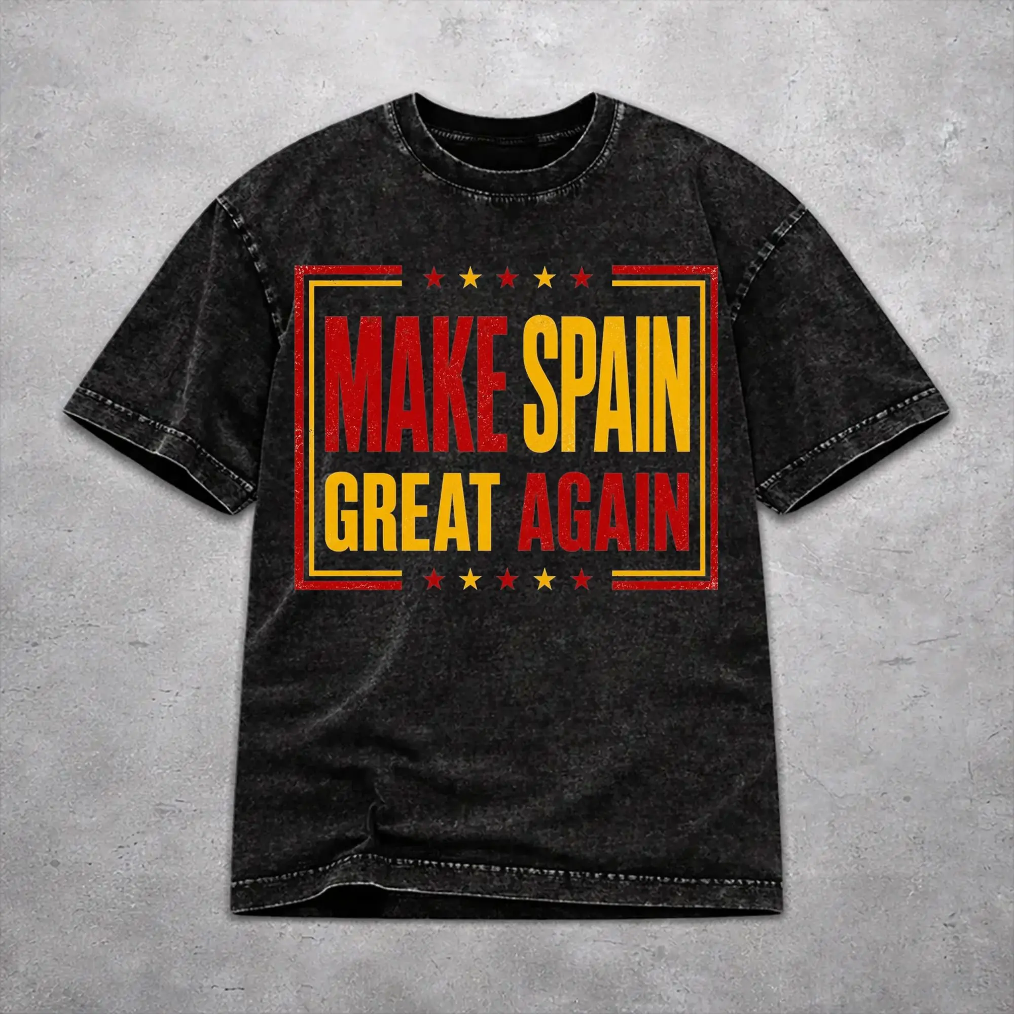 Women Men Make Spain Great Again  Shirt Printed Vintage Washed  Fashion Outfit Tees