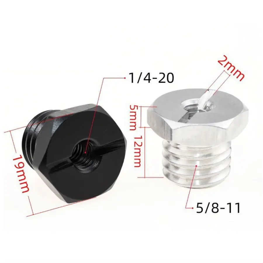 1x Conversion Screw 1/4 to 5/8 inch Coarse Thread Female to Male Camera Mount Adapter for Laser Level Tripod Photography Studio