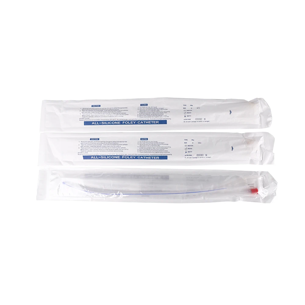 3 Way Ce,Iso Disposable 100% Silicone Foley Balloon Catheter