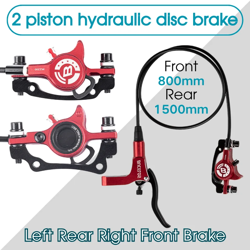 BUCKLOS Bicycle Hydraulic Brakes Front/Rear/Set 2 Piston Bike Hydraulic Disc Brake Set Road MTB Oil Pressure Caliper Clamp Brake