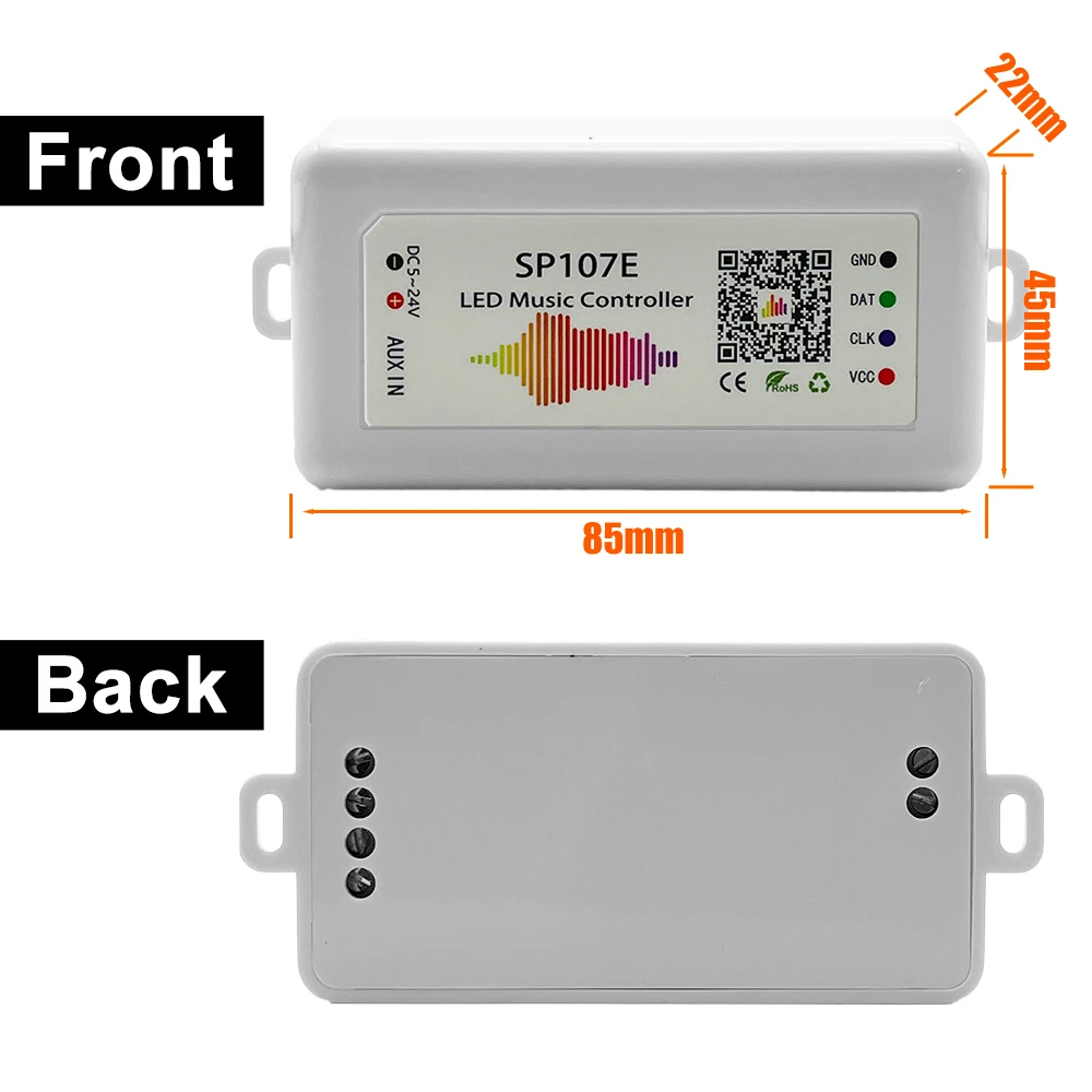 SP107E Led Controller RGB Music Bluetooth Smart Control 960 Pixels DC5-24V For WS2811 WS2812B SK6812 WS2813 WS2815 Lights Strip