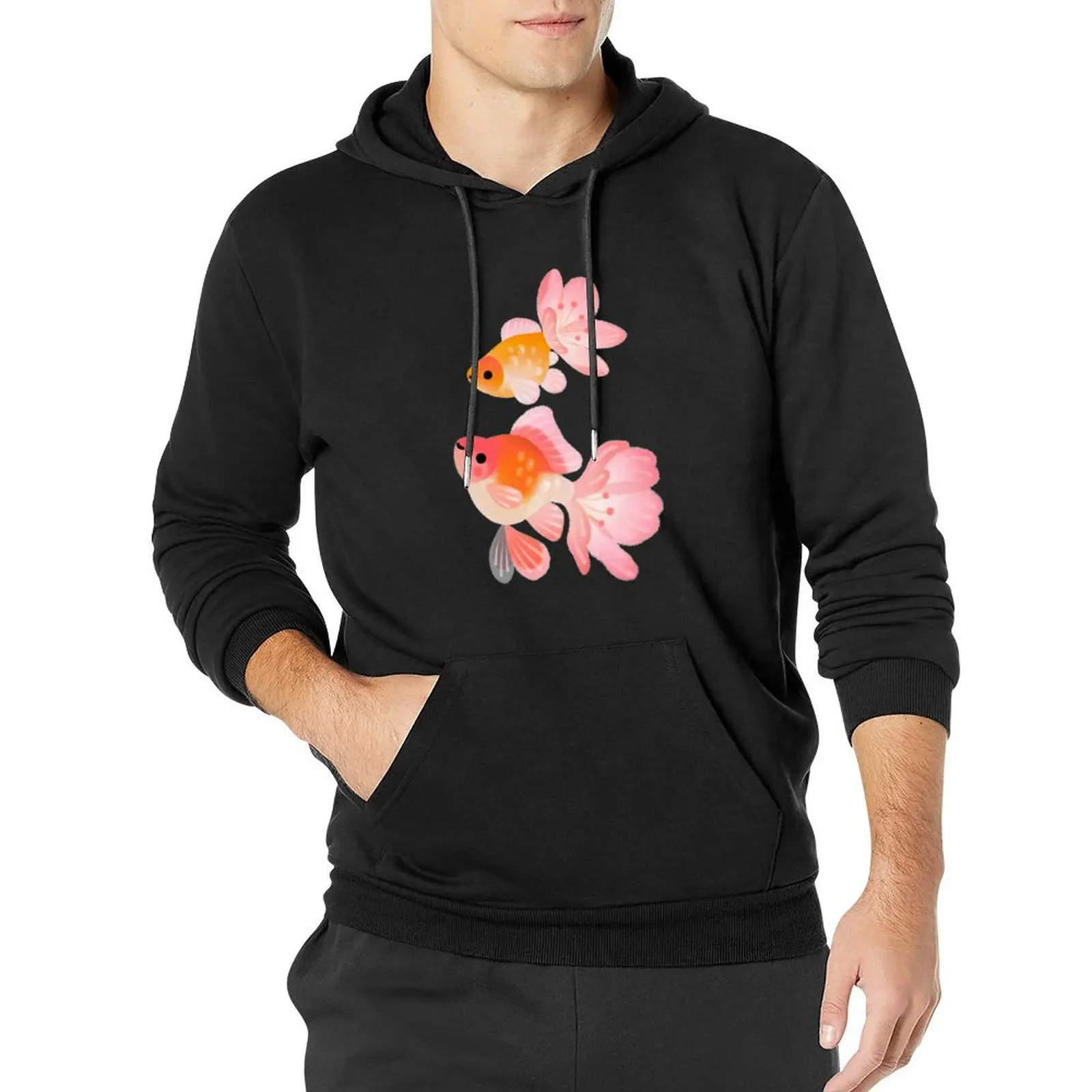 Cherry blossom goldfish 1 Pullover Hoodie streetwear men anime clothes tracksuit