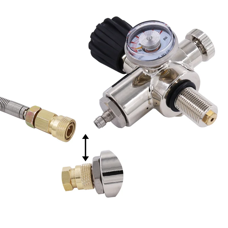 300Bar 4500psi 2L Carbon Fiber Cylinder HPA Air Tank Fill Station with Valve Regulator Gauge for Scuba Diving M18*1.5