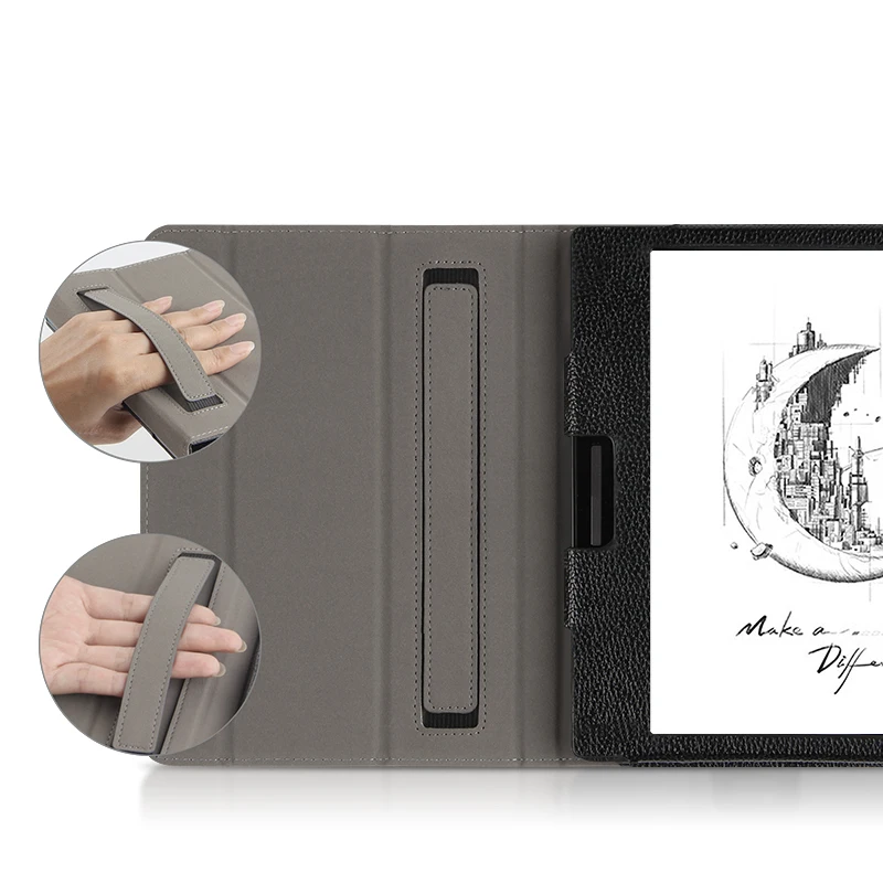 HUWEI Case For Onyx Boox Leaf 2 7 Inch E Book Reader Protective Cover For Boox Leaf 2 Leaf2 Protector Smart Case With Hand Strap