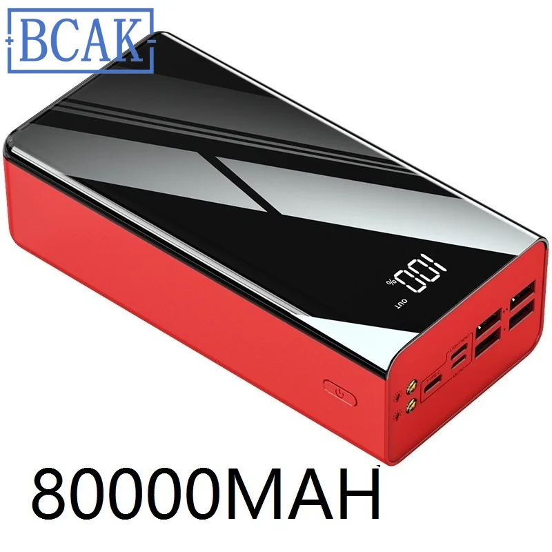 Imagem -05 - Bcak-carregamento de Tesouro Exterior de Grande Capacidade Display Digital Carregamento Rápido Presente de Energia Móvel Atacado 80000mah 5w 60000 Mah