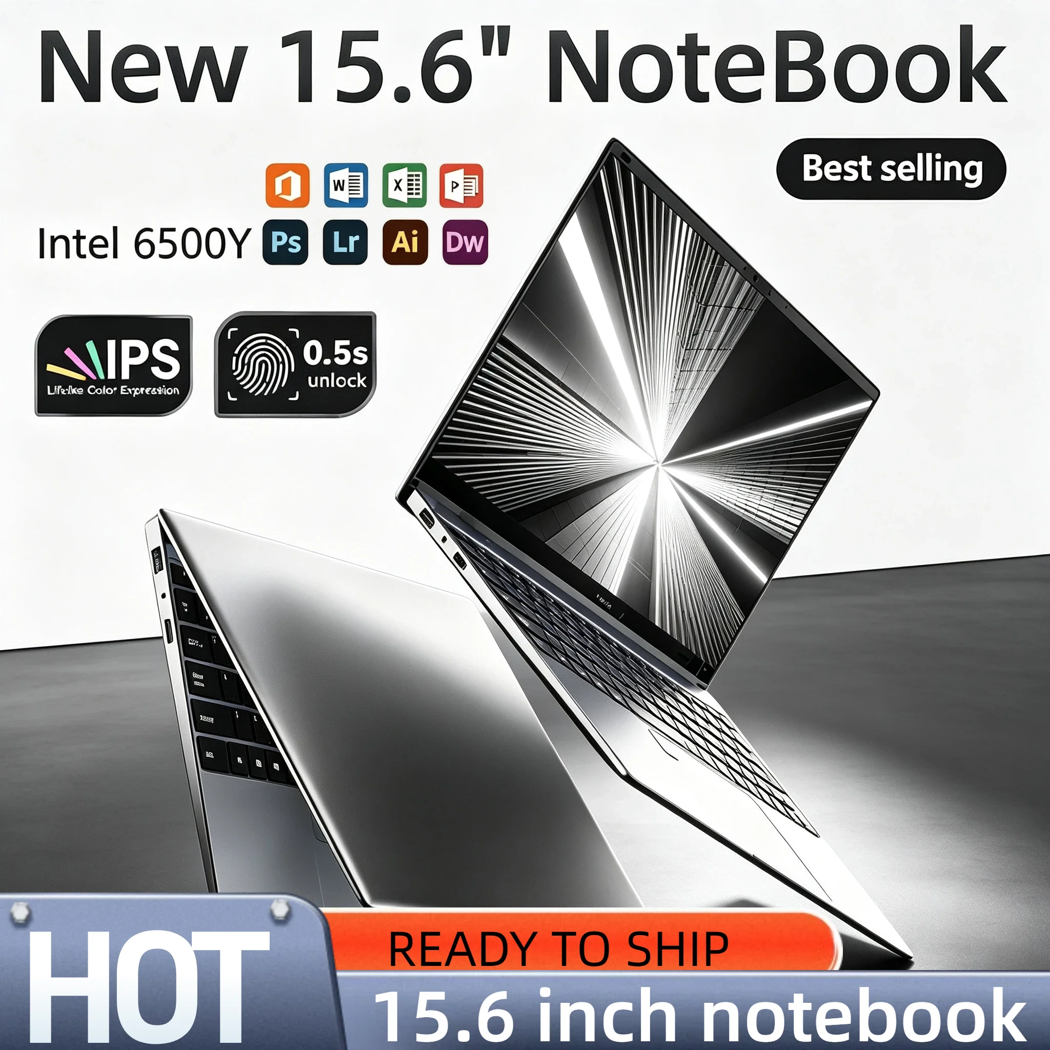 Pentium Gold 6500Y Intel 15.6 Inch Laptop 2C4T 32GB RAM 2TB SSD 5000mAh Backlit Fingerprint Gamer Office Max Core