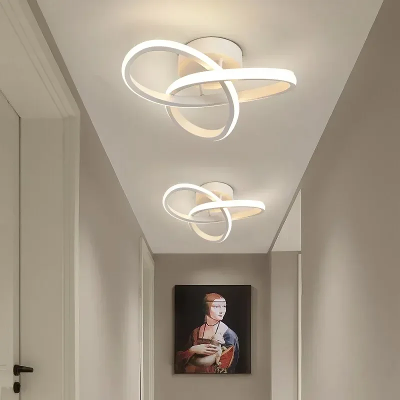 

Household LED Chandelier Three Colors Lamp Modern Style Ceiling Bedroom Light Surface Installation AC 220V Dining Room