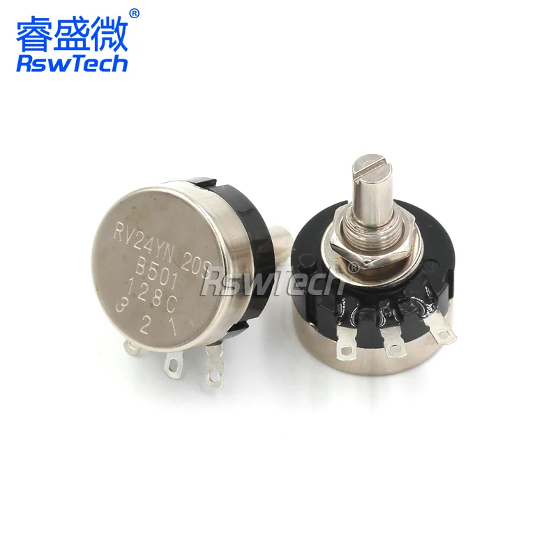 2PCS RV24YN20S carbon film potentiometer 1K 2K 10K 100 500K single turn carbon film potentiometer adjustable resistance