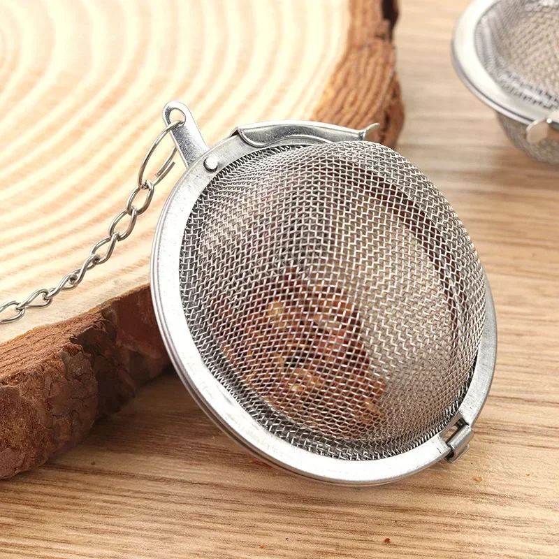 1 Pc Sphere Locking Spice Tea Ball Strainer Mesh Infuser Tea Filter Strainers Stainless Steel Tea Accessories Kichen Accessories