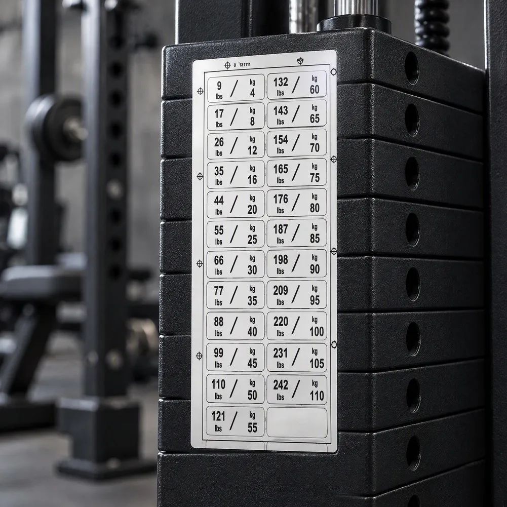 2pcs Fitness Equipment Weight Stack Stickers 4kg-110kg/9lb-242lb Weight Block Labels Number Stickers For Gym Fitness Accessories