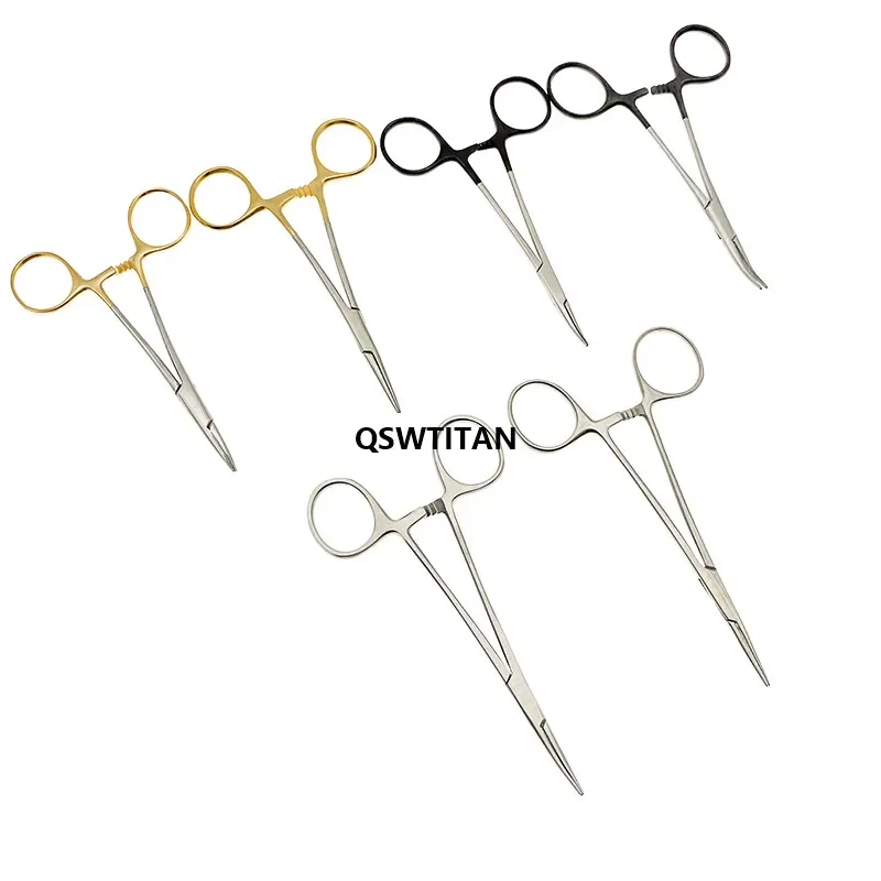 ที่ใส่เข็มคีมห้ามเลือดหัวโค้งตรงสําหรับคีมหนีบผมสัตว์เลี้ยง