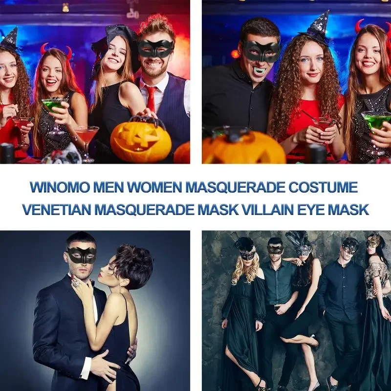 Männer Frauen Paar Maskerade Augenmasken Sexy Venezianische Cosplay Halloween Karneval Prom Party Kopfschmuck Requisiten Kunststoff Halbe Gesichtsmaske – Detail 19