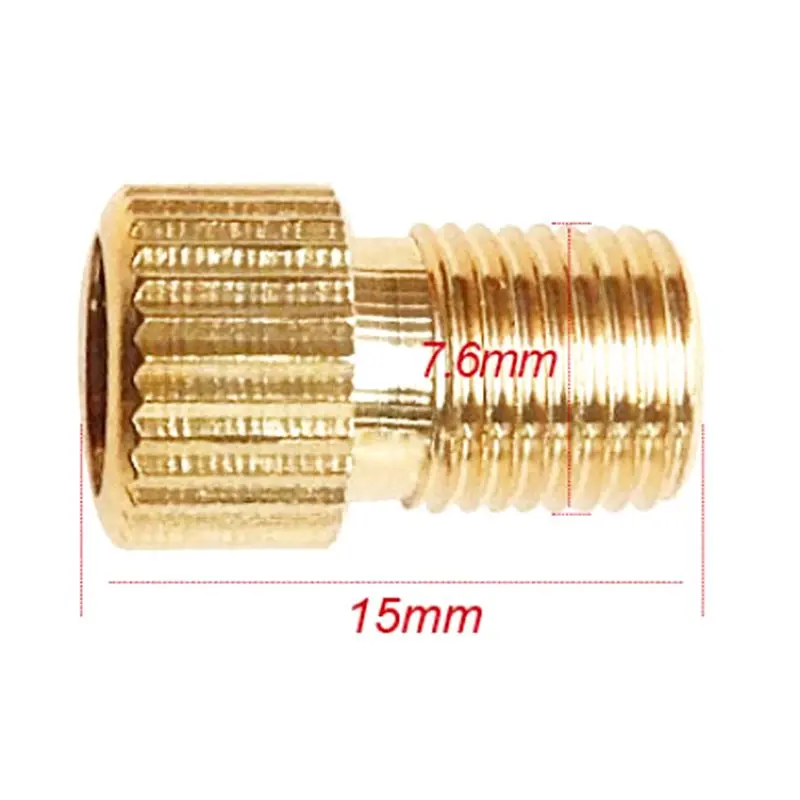 ABUE-300Pcs Bike Valve Adaptor Pump Bicycle Convert Presta To Schrader Copper Valve Adaptor Gas Nozzle Tube Cycling Tool