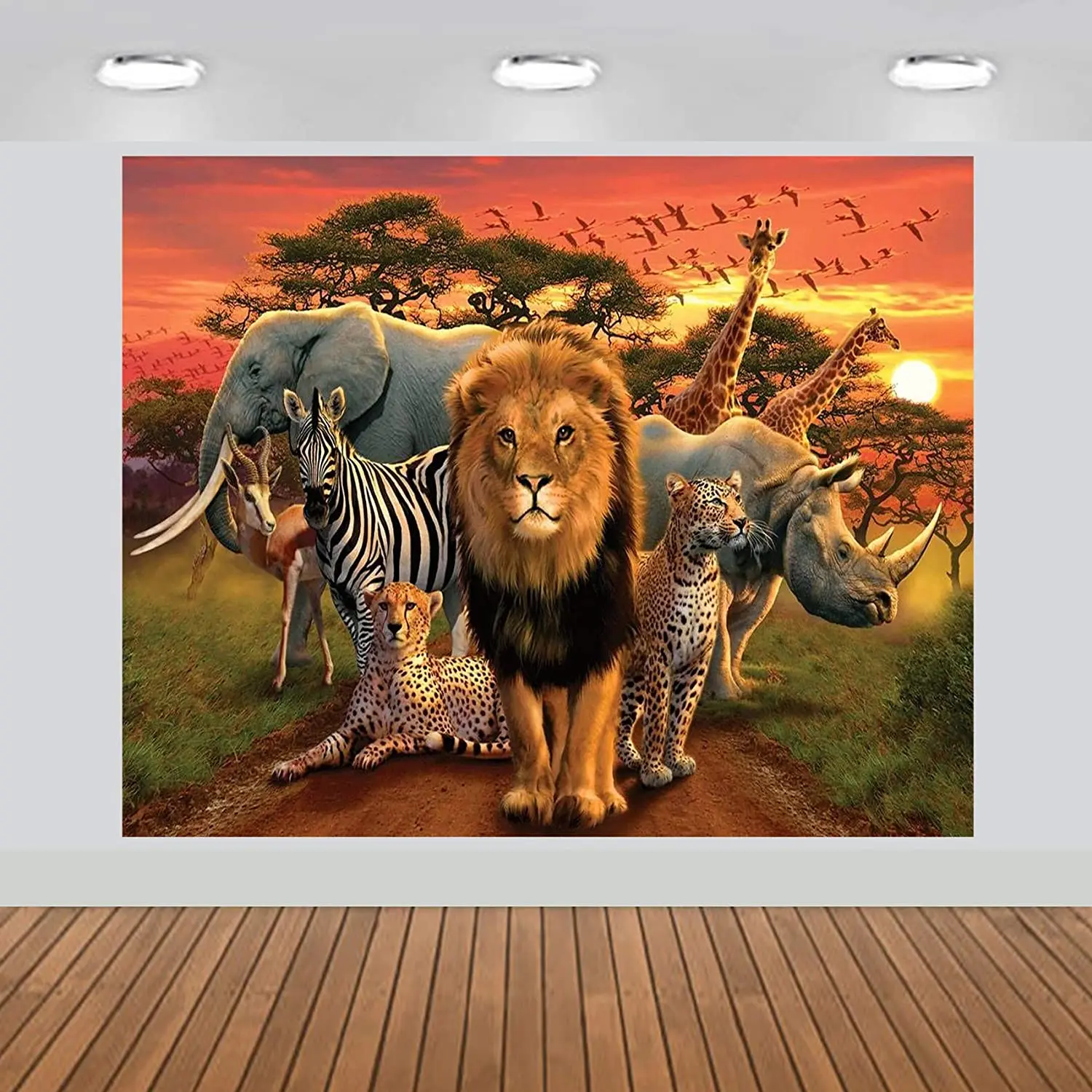 

Tropical African Forest Jungle Safari Scenic Photography Backdrop Banner Studio Vinyl Background Photobooth Props Poster