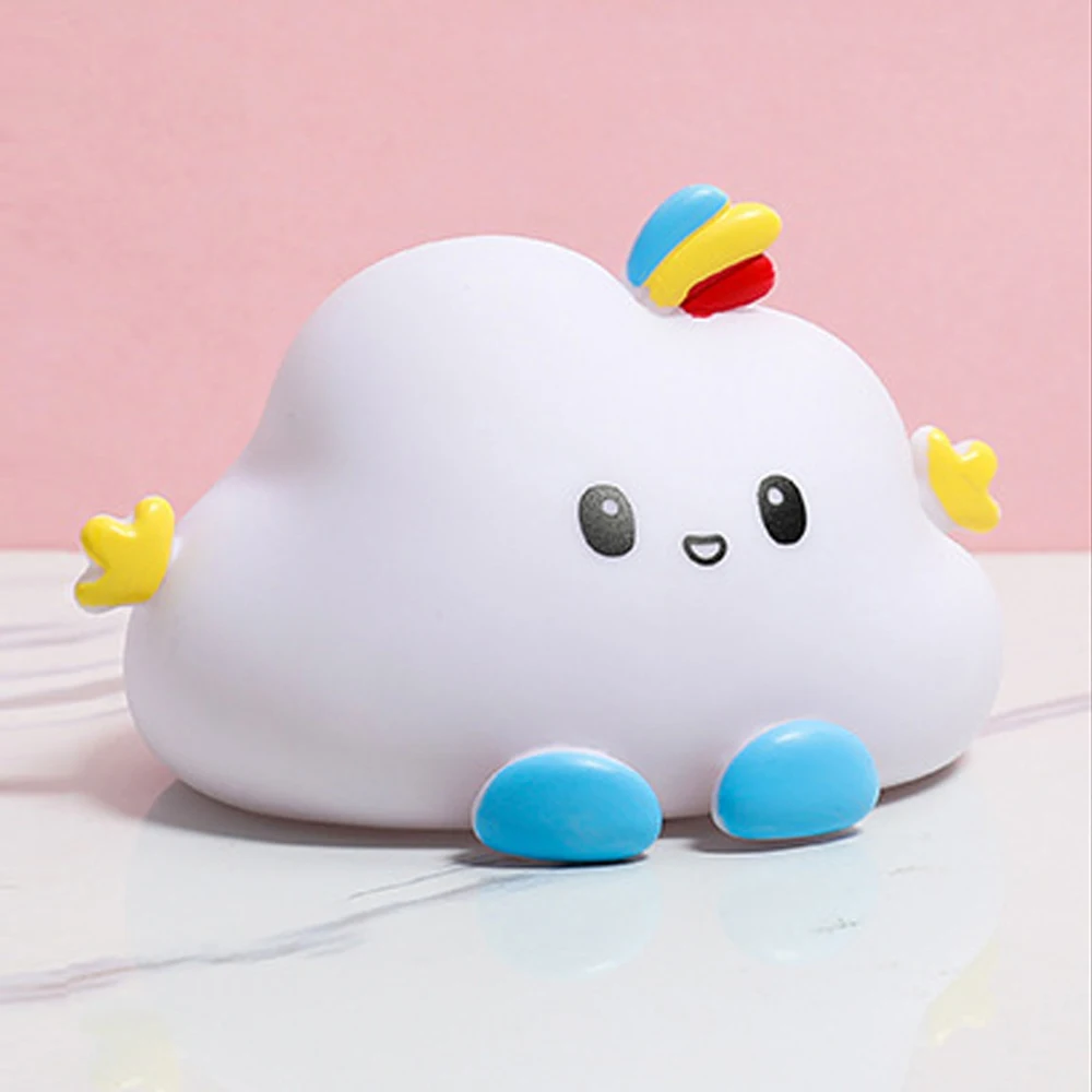 Cute Cloud Silicone Night Light LED Night Light Bedroom Bedside Decoration Sleep Light Children's Birthday Gift