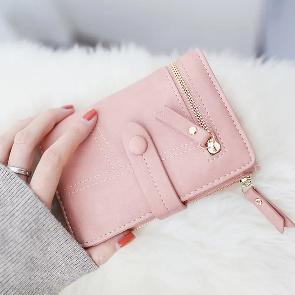 

Женский кошелек для монет из искусственной кожи, маленький, на молнии, с карманом для мелочи, портативная сумка для хранения, дорожный кошелек, модный органайзер, 1 шт.