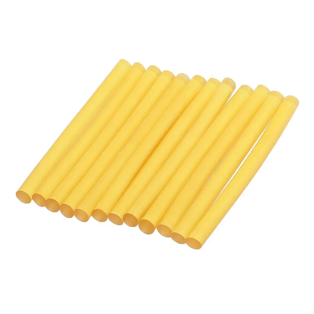 Bâtons de colle jaune pour extension de chignon, 10cm de long, haute qualité, lot de 12.5