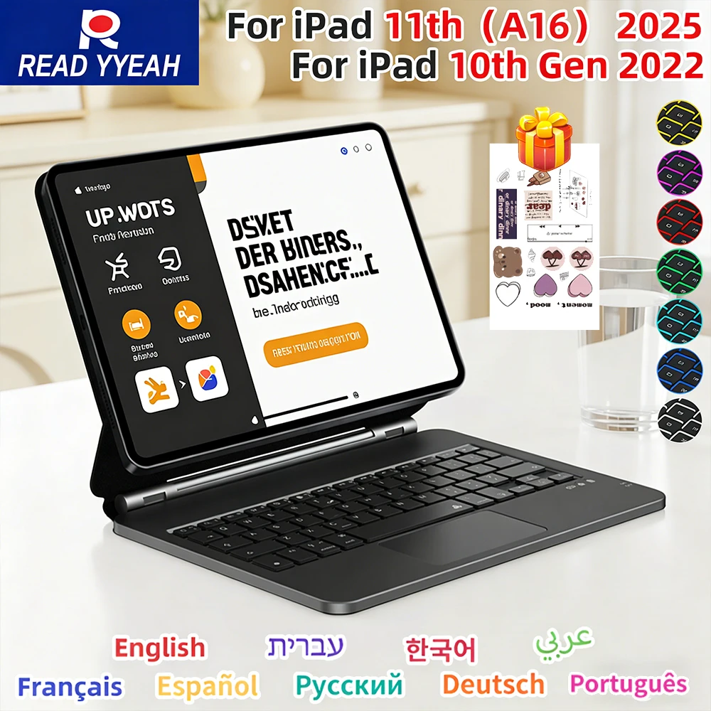 

Slimline Magic Keyboard For iPad 10th Gen 11th A16 2025 Air 6 Air 11 13 M2 Pro 11 12.9 Air 4 5 iPad Case For Back-to-School Gift
