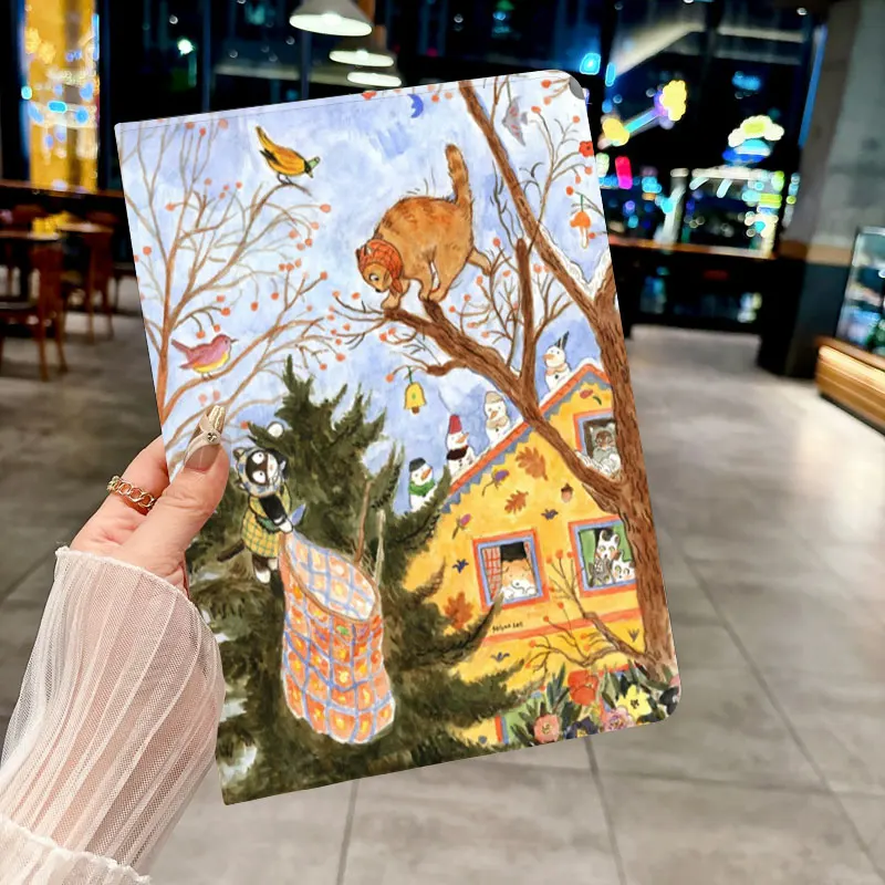 

The story of two cats pattern case for iPad pro 10/11-Inch 2020/6th/7th /8th /Air 3rd/Air 4th/9th gen/Air 5th Gen 2022/Air 11