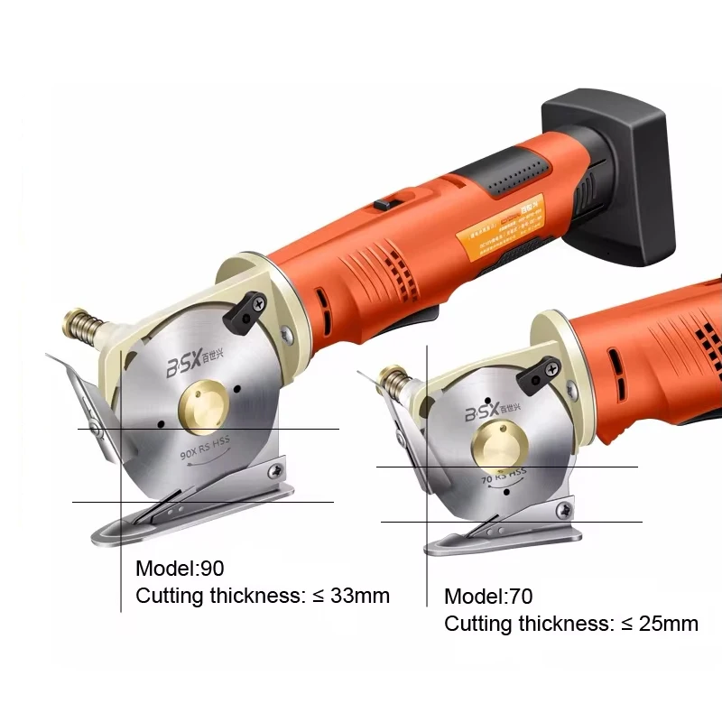 Electric Scissors 12V 70mm/90mm Manual Sewing Machine Rechargeable for PVC Leather Scissors Leather Fabric Cutting Machine