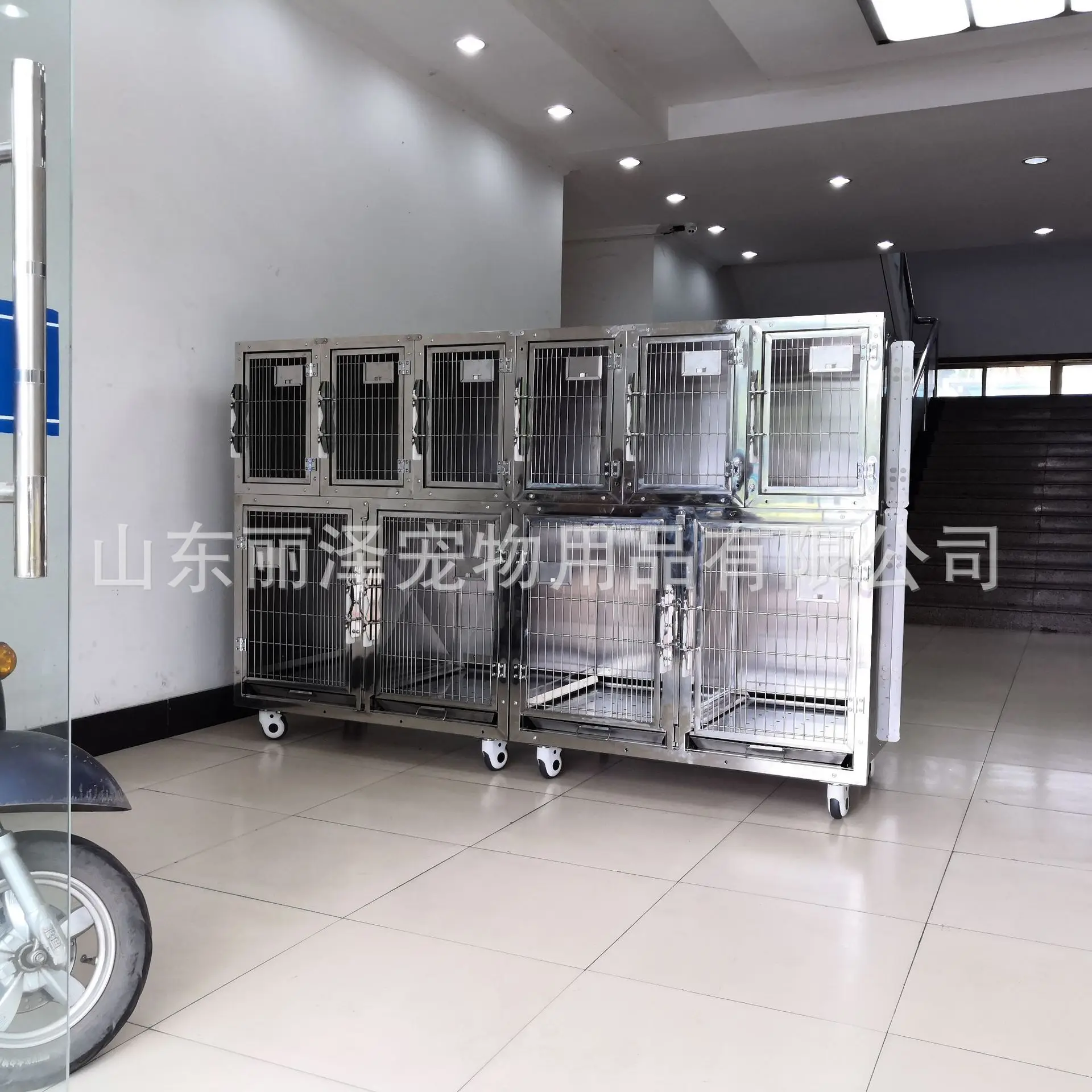 AIROW PET Pet Cage 304 Stainless Steel Material Two-layer 5/10 Door Combination Dog Cat Foster Mother view 3