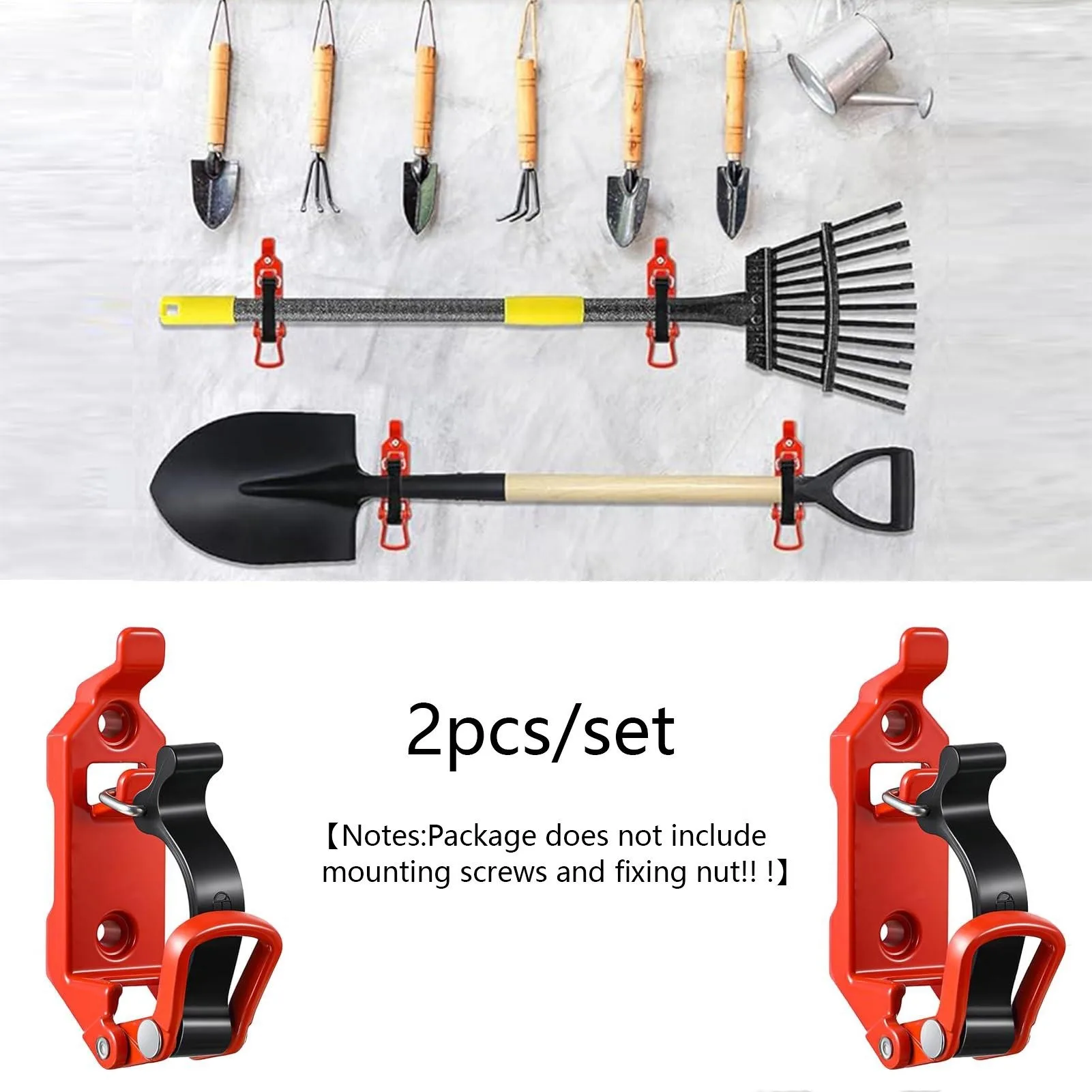 Shovel Mount for Roof Racks, 2 Pieces Roof Rack Accessories, Wall Mounting Brackets, Clamp Mounting Kit for Roof Racks