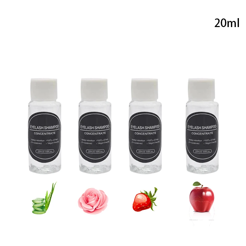 20ml Eyelash Shampoo Concentrate Lash Bath Foam Cleanser Mousse Friendly for Daily Face Beauty Shop Mousse Lash Cleanser Bottle