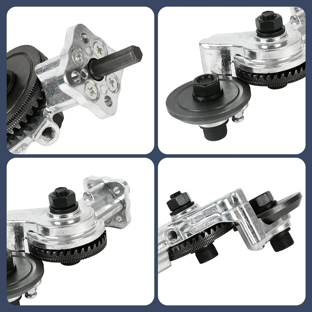 Electric Drill Plate Cutter Attachment Double Headed Iron Metal Sheet Cutter Plate Punch Scissors Free Cutting Tools