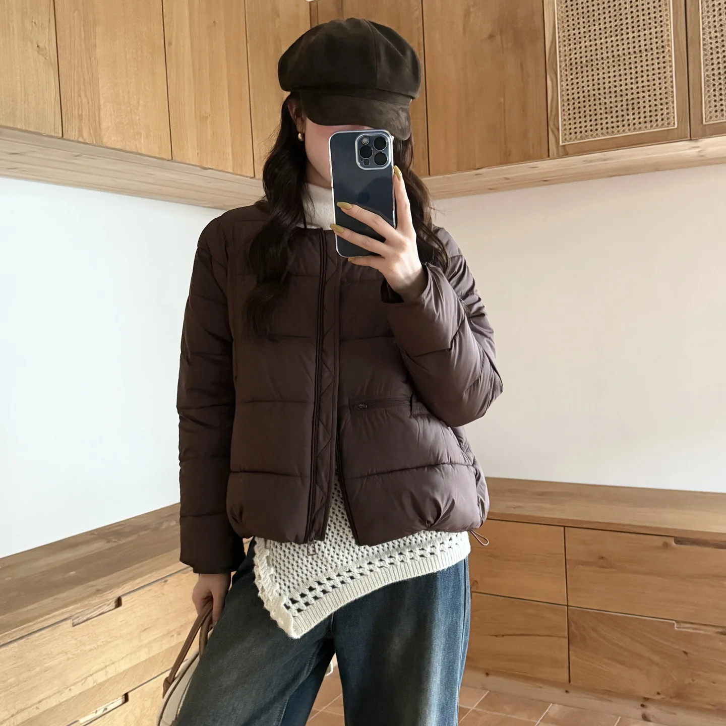 

Женские удлиненные зимние парки из смесовой шерсти, двухслойные, на пуговицах, с воротником-стойкой, высококачественные, элегантные, деловые, повседневные, для поездок на работу