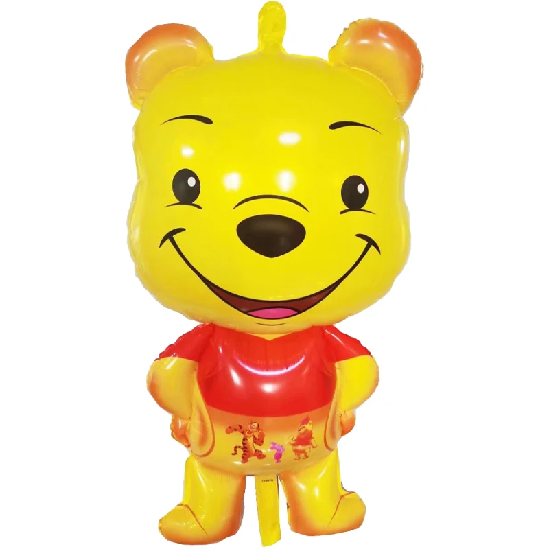 Disney winnie the poohアルミニウムフィルムバルーン、漫画の動物の形、子供のおもちゃ、誕生日パーティー