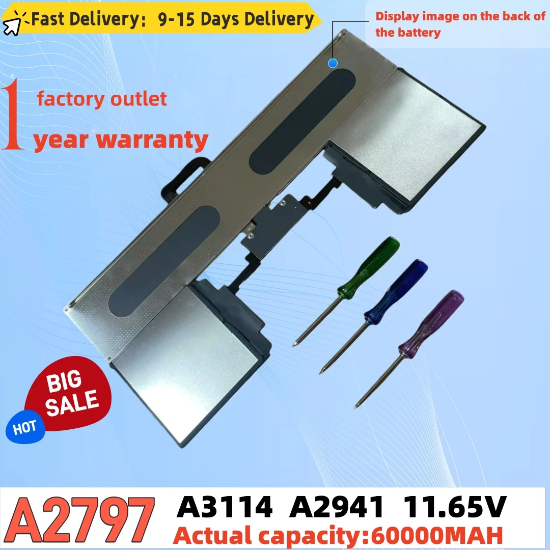 Baterai untuk laptop Apple MacBook AIR 15 inci A3114 A2941 dan A2797