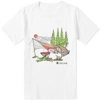 Snow Peak Men's 2025 Summer Outdoor Casual T-shirt Camping Theme Design Mountain Tent Tree Men's and Women's Fashion Cotton Top