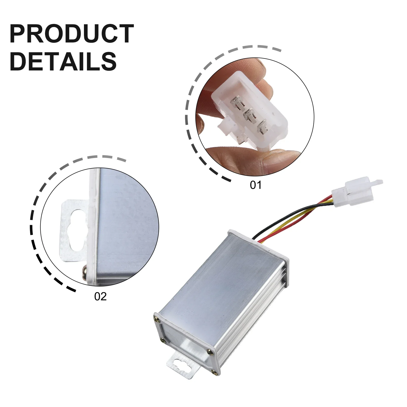 Practical DC Transformer Transformer Built-in Insurance DC 36V-72V DC 12V/10A E-Scooter Over-current Protection