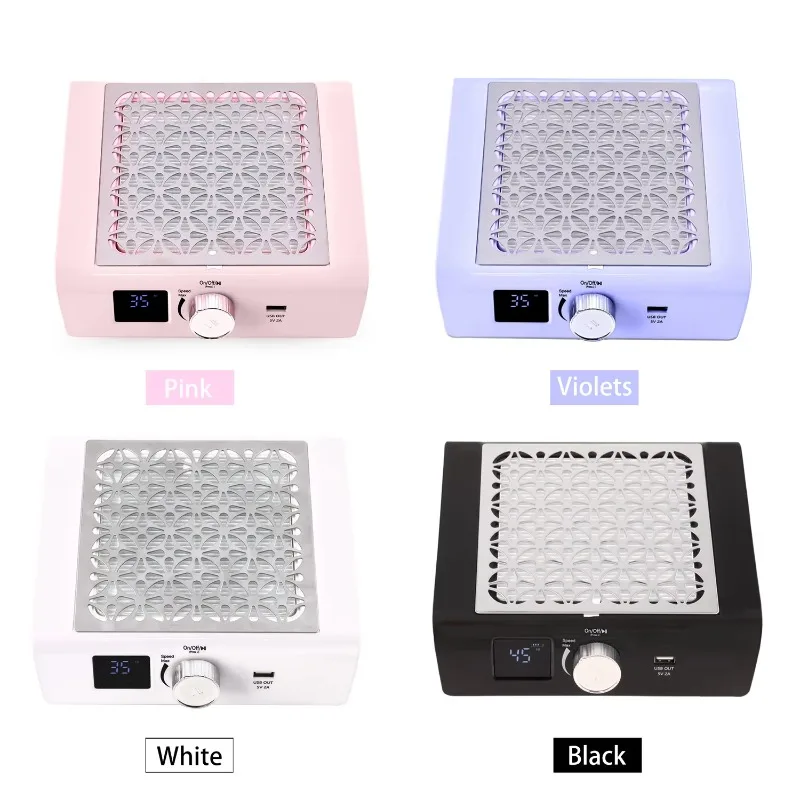 新入荷 85w 強力吸引 ブラシレスモーター 45000rpm ポータブル コードレス ネイルダストコレクター HDディスプレイ 回転速度