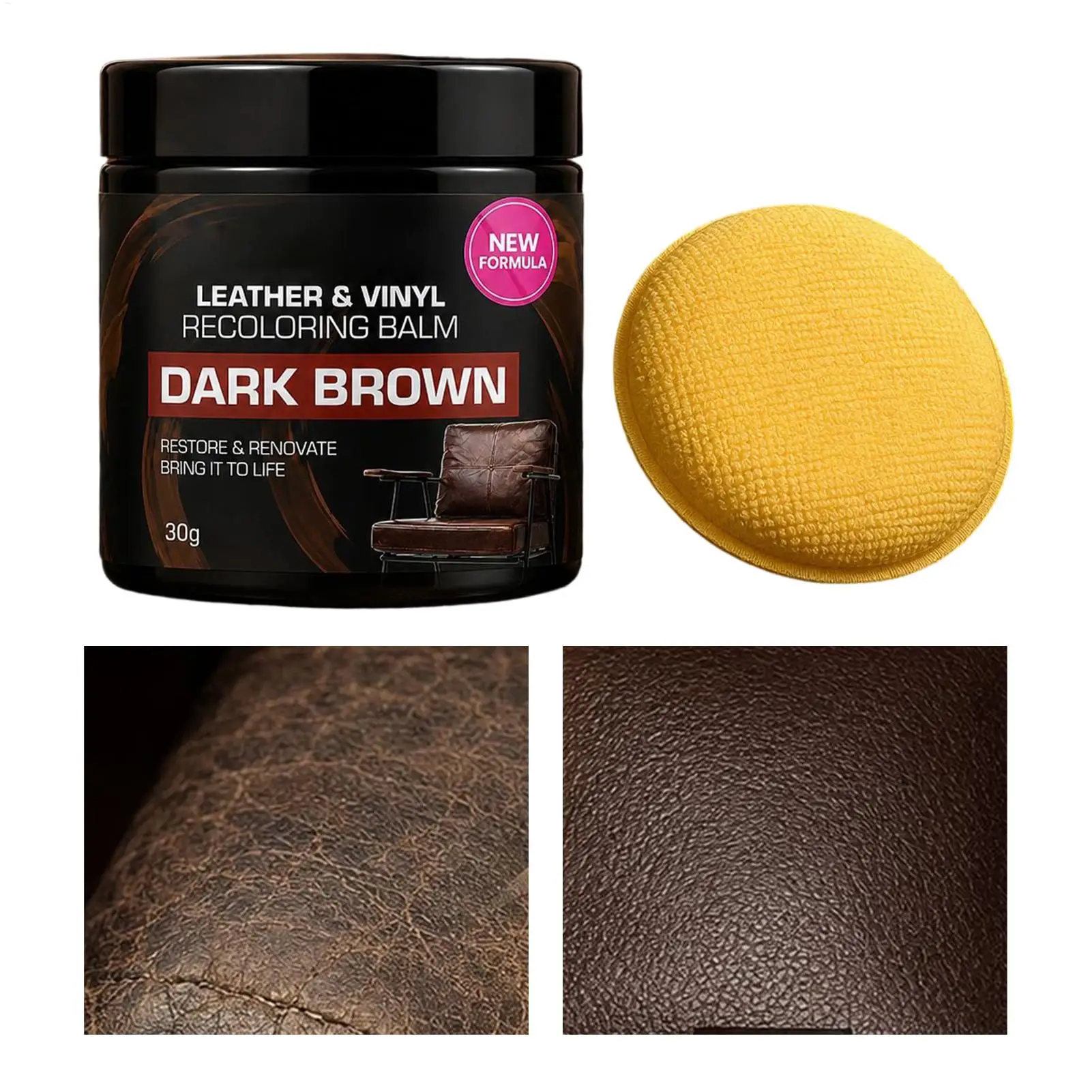 Car Leather Repair Kit Liquid Skin Recoloring Balm No Heat Repair Tool Auto Seat Holes Scratch Cracks Rips Restoration Set Shoes