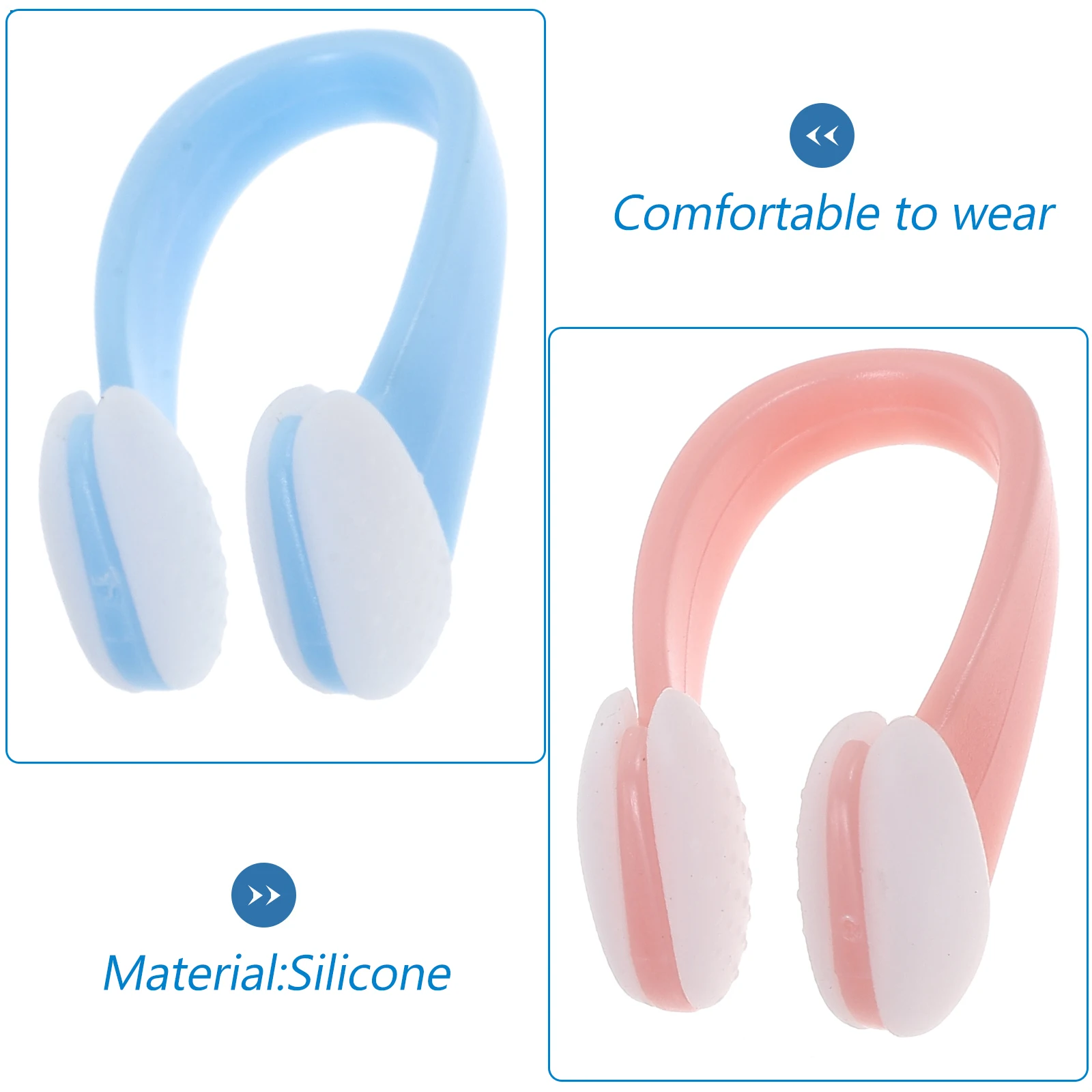 

3Pcs Anti-Chlorine Swim Nose Clip for Adults Comfortable Silicone Nose Plugs Swimming Water Sports Accessory