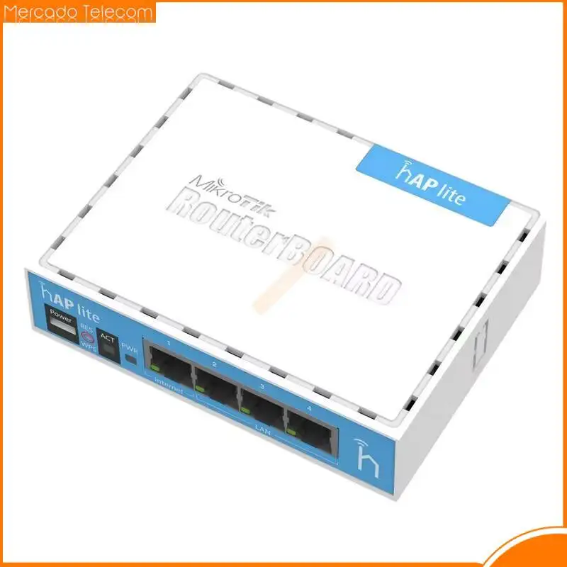 Router inalámbrico MikroTik RB941-2nD (hAP lite) 2.4G ROS con punto de acceso, 32MB de RAM y 4 puertos LAN