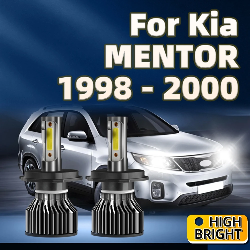 

2Pcs Led Bulbs 30000LM H4 Auto Lamps Car Headlight Fan Cooling System with High Brightness For Kia MENTOR 1998 1999 2000