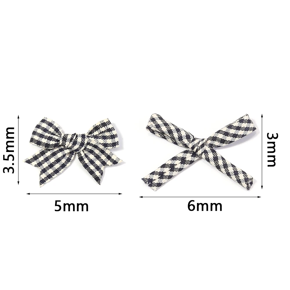 10pcs Ribbon Bow Craft Bows Lattice Gift Tie Wedding Decoration Bow for DIY Crafts Birth Party Baking Packing Garment Supplies