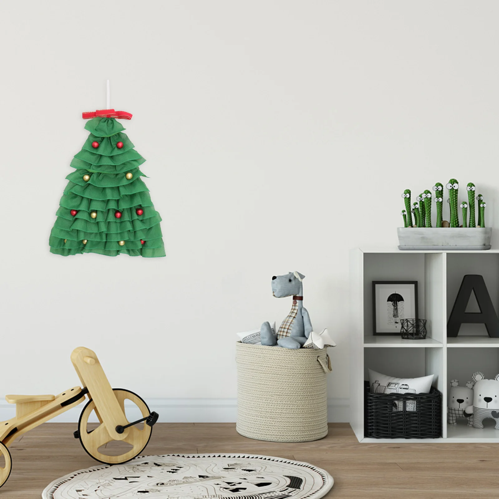 

Fabric Christmas Tree Pendant Festive Door Decoration Indoor Front Hanging Ornaments