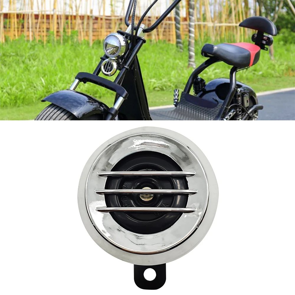 

New Universal Electric Loud Horn Siren 12V 110DB Waterproof Round Horn Speaker for motorcycle ATV Go-Kart Motocross Scooter Car