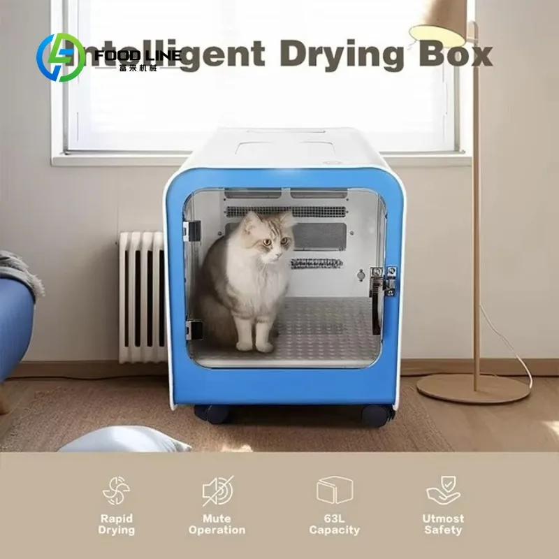 Customized Quiet Pet Hair Dryer Box Self-service Energy Saving Safety Lock Design Drying Case for Medium Dogs Cats