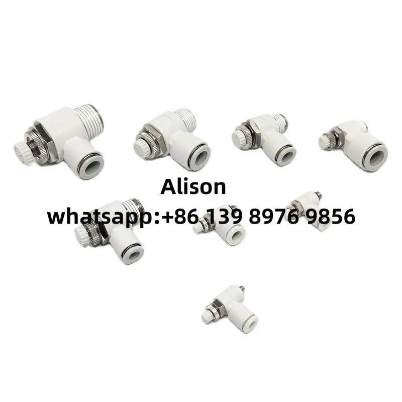 

10pcs/lot AS1201F/AS2201F/M3/M5/01/02-03/04/06 Speed Control Throttle Valve Flow Control Cylinder Connector SMC type