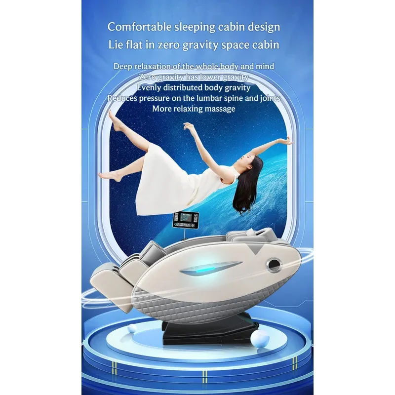 2025 4D كرسي تدليك الاسترخاء كامل الجسم صفر الجاذبية SL-Track كراسي تدليك شياتسو مع سمّاعات بلوتوث AI Contr #5