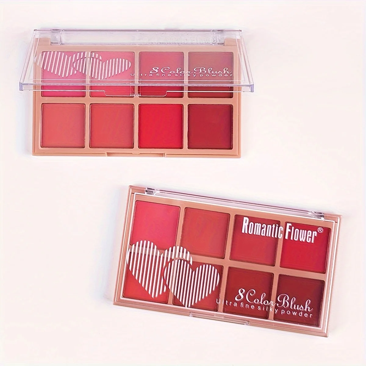 Palette di fard a 8 colori Trucco viso naturale opaco impermeabile Kit di evidenziazione contorno fard guancia a lunga durata
