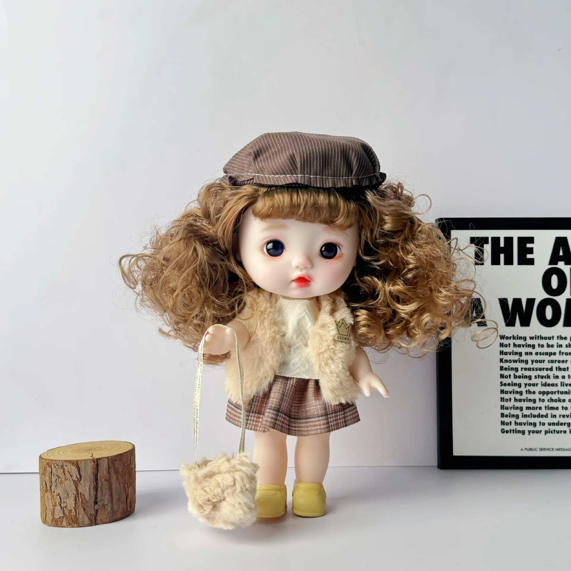 22Cm Zoete Schattige Prinses Pop Speelgoed Mode Dress Up Pop Set 1/8 Poppen Gewrichten Beweegbare Diy Speelgoed Meisje speelhuis Speelgoed Verjaardagscadeau