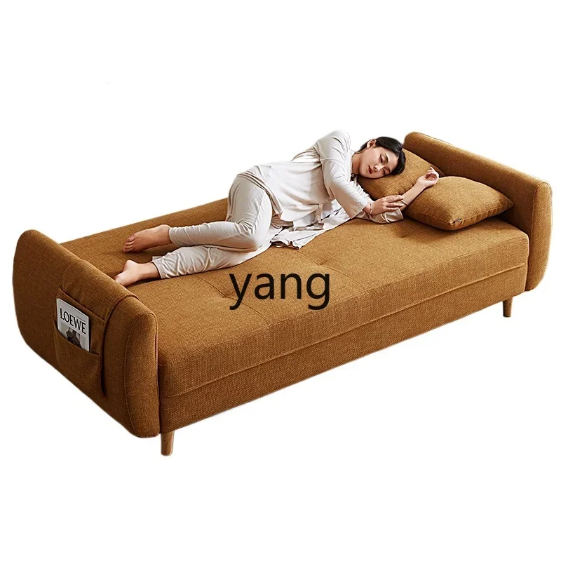 LH living room sofa bed dual-purpose cotton and linen multi-functional foldable fabric sofa